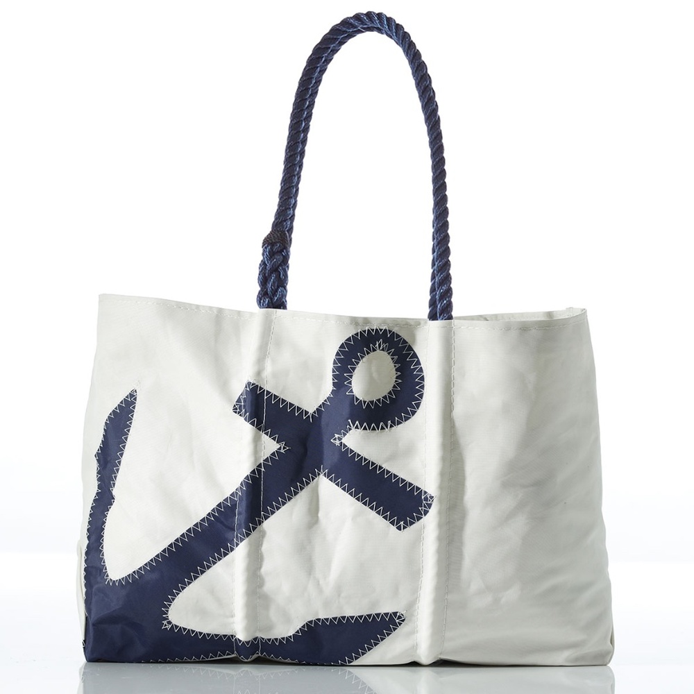 Sea Bags recycled sail large anchor tote bag